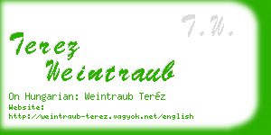 terez weintraub business card